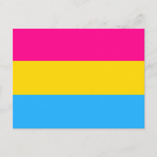 CARTE POSTALE "DRAPEAU DE FIERTÉ PANSEXUEL"
