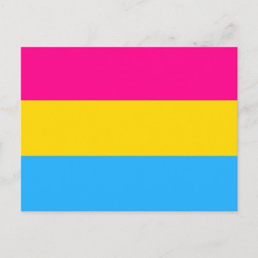 CARTE POSTALE "DRAPEAU DE FIERTÉ PANSEXUEL" (Devant)