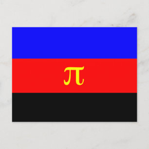 Carte Postale Drapeau de fierté polyamoureuse