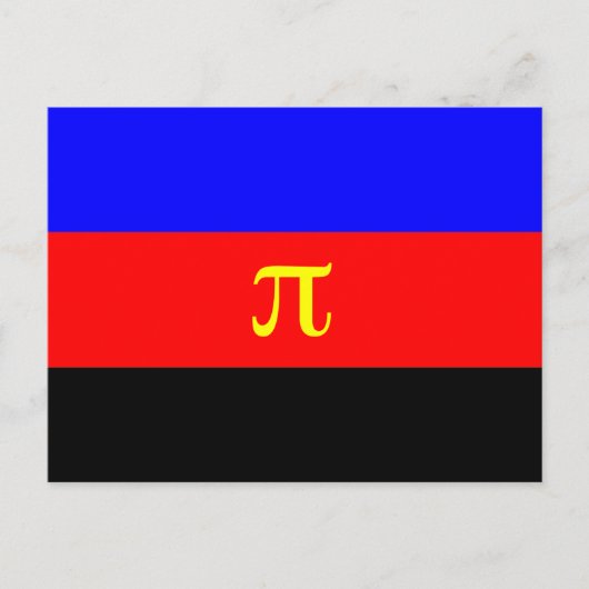 Carte Postale Drapeau de fierté polyamoureuse (Devant)