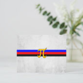 Carte Postale Drapeau de fierté polyamoureuse (Debout devant)