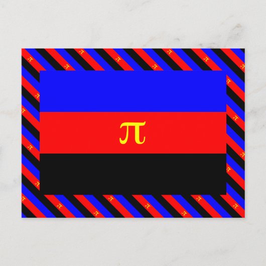Carte Postale Drapeau de fierté polyamoureuse (Devant)