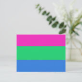 Carte Postale Drapeau de fierté polysexuelle (Debout devant)