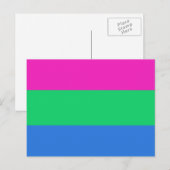 Carte Postale Drapeau de fierté polysexuelle (Devant / Derrière)