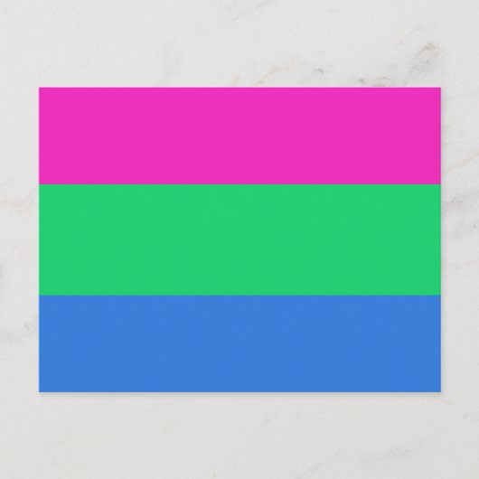 Carte Postale Drapeau de fierté polysexuelle (Devant)