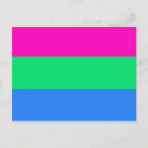 Carte Postale Drapeau de fierté polysexuelle
