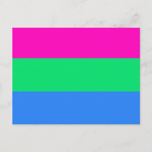 Carte Postale Drapeau de fierté polysexuelle (Devant)
