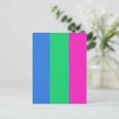 Carte Postale Drapeau de fierté polysexuelle (Debout devant)
