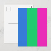 Carte Postale Drapeau de fierté polysexuelle (Devant / Derrière)