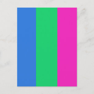 Carte Postale Drapeau de fierté polysexuelle