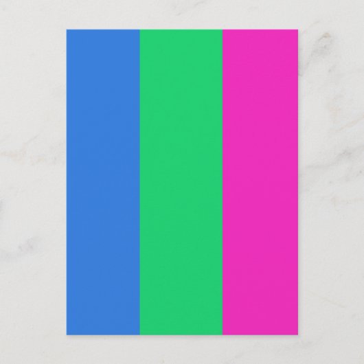 Carte Postale Drapeau de fierté polysexuelle (Devant)