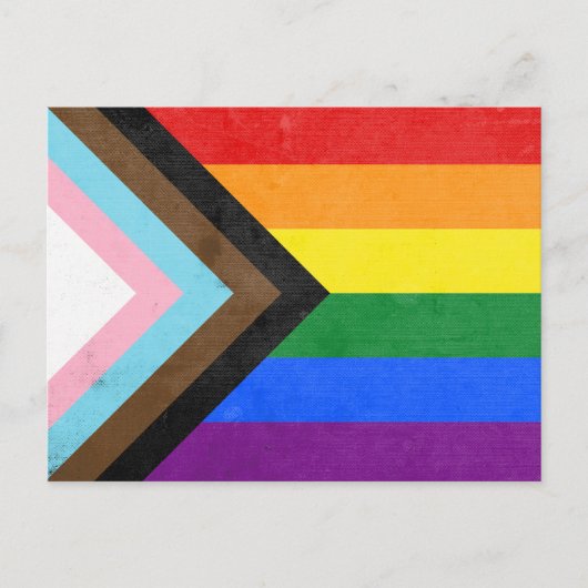 Carte Postale Drapeau de fierté Progress (Devant)
