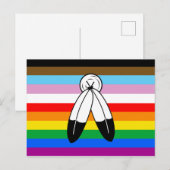 Carte Postale Drapeau de fierté Progress Pride LGBTQ+ Two-Spirit (Devant / Derrière)
