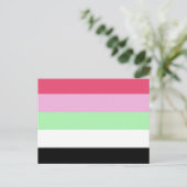 Carte Postale Drapeau de fierté récipromantique (Debout devant)