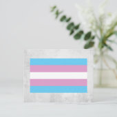 Carte Postale Drapeau de fierté trans (Debout devant)