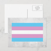 Carte Postale Drapeau de fierté trans (Devant / Derrière)