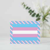 Carte Postale Drapeau de fierté trans (Debout devant)