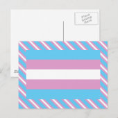 Carte Postale Drapeau de fierté trans (Devant / Derrière)
