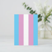 Carte Postale Drapeau de fierté trans (Debout devant)