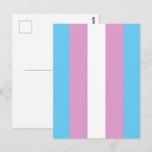 Carte Postale Drapeau de fierté trans (Devant / Derrière)