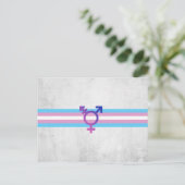 Carte Postale Drapeau de fierté trans (Debout devant)