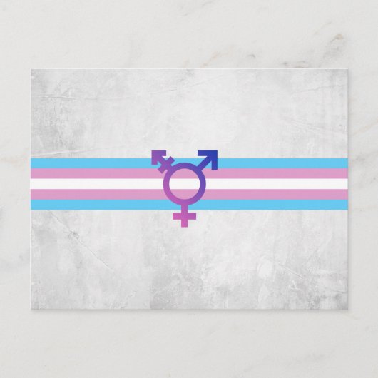 Carte Postale Drapeau de fierté trans (Devant)