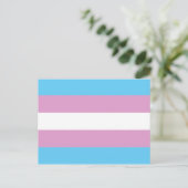 Carte Postale Drapeau de fierté trans - (2) (Debout devant)