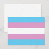 Carte Postale Drapeau de fierté trans - (2) (Devant / Derrière)