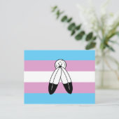 Carte Postale Drapeau de fierté trans bispirituel (Debout devant)