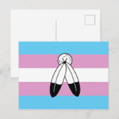 Carte Postale Drapeau de fierté trans bispirituel (Devant / Derrière)