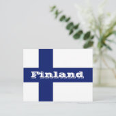 Carte Postale Drapeau de Finlande (Debout devant)