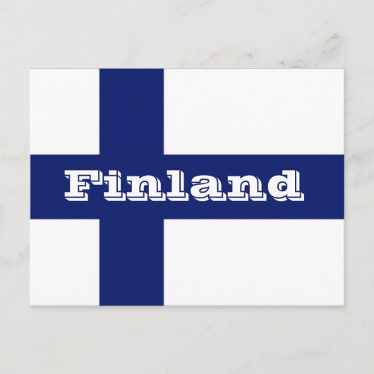 Carte Postale Drapeau de Finlande (Devant)