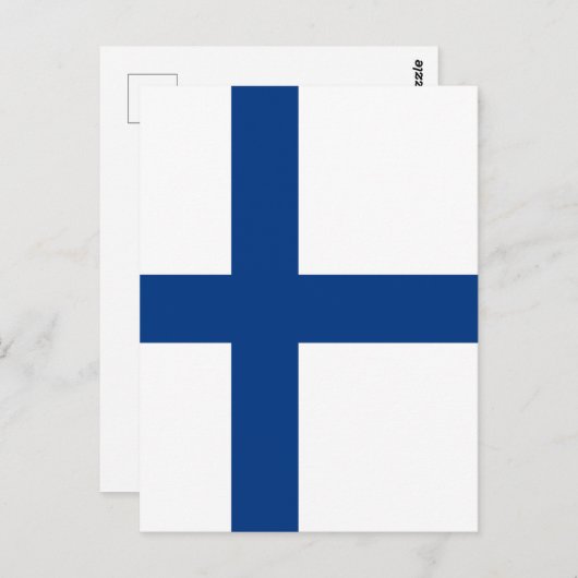 Carte Postale Drapeau de Finlande (Devant / Derrière)