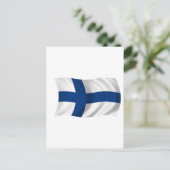 Carte Postale Drapeau de Finlande (Debout devant)
