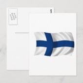 Carte Postale Drapeau de Finlande (Devant / Derrière)