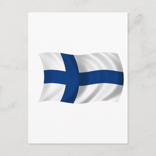 Carte Postale Drapeau de Finlande (Devant)