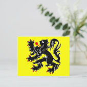 Carte Postale Drapeau de Flandre, Belgique (Debout devant)