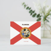 Carte Postale Drapeau de Floride et Slogan (Debout devant)