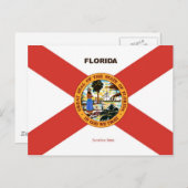 Carte Postale Drapeau de Floride et Slogan (Devant / Derrière)