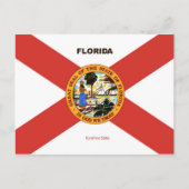 Carte Postale Drapeau de Floride et Slogan (Devant)