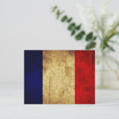 Carte Postale Drapeau de France Grunge (Debout devant)