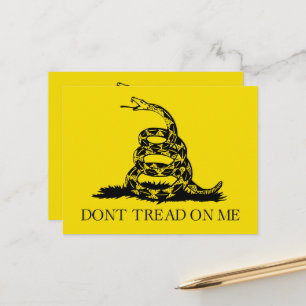 Carte Postale Drapeau de Gadsden à serpent à sonnette : Lutte, R