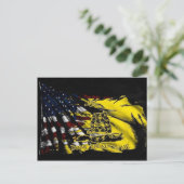 Carte Postale Drapeau De Gadsden - Liberté Ou Mort (Debout devant)