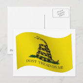 Carte Postale Drapeau de Gadsden, ne me touchez pas (Devant / Derrière)