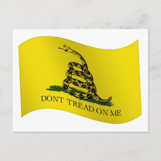 Carte Postale Drapeau de Gadsden, ne me touchez pas (Devant)
