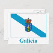 Carte Postale Drapeau de Galice avec nom (Devant / Derrière)
