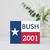 Carte Postale Drapeau de George W Bush 2001 au Texas (Debout devant)