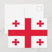 Carte Postale Drapeau de Géorgie (Devant / Derrière)