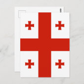 Carte Postale Drapeau de Géorgie (Devant / Derrière)