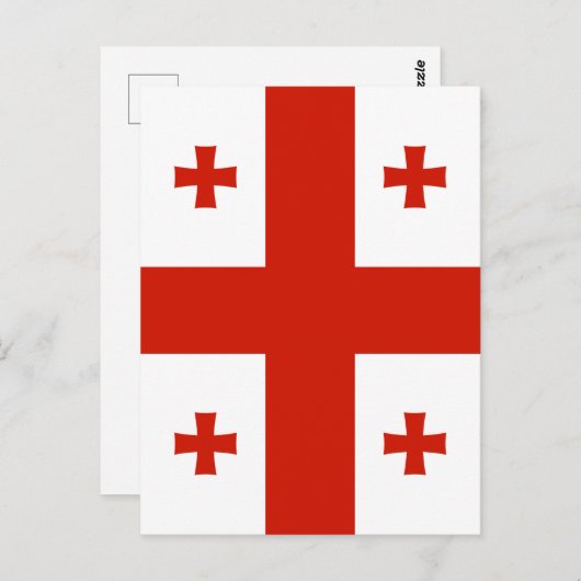 Carte Postale Drapeau de Géorgie (Devant / Derrière)